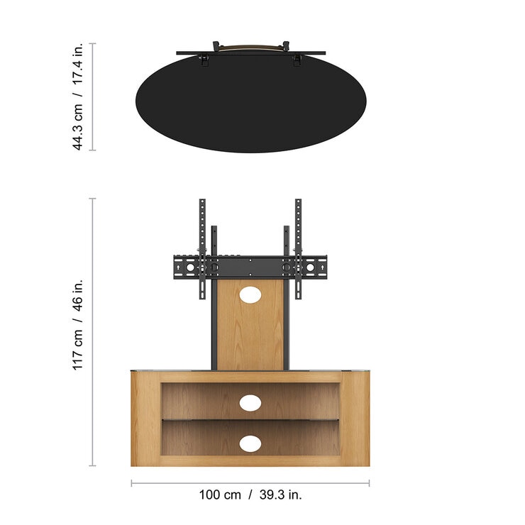 AVF Buckingham 1000 TV Stand for TVs up to 65", Oak AVF Buckingham 1000 TV Stand for TVs up to 65", Oak