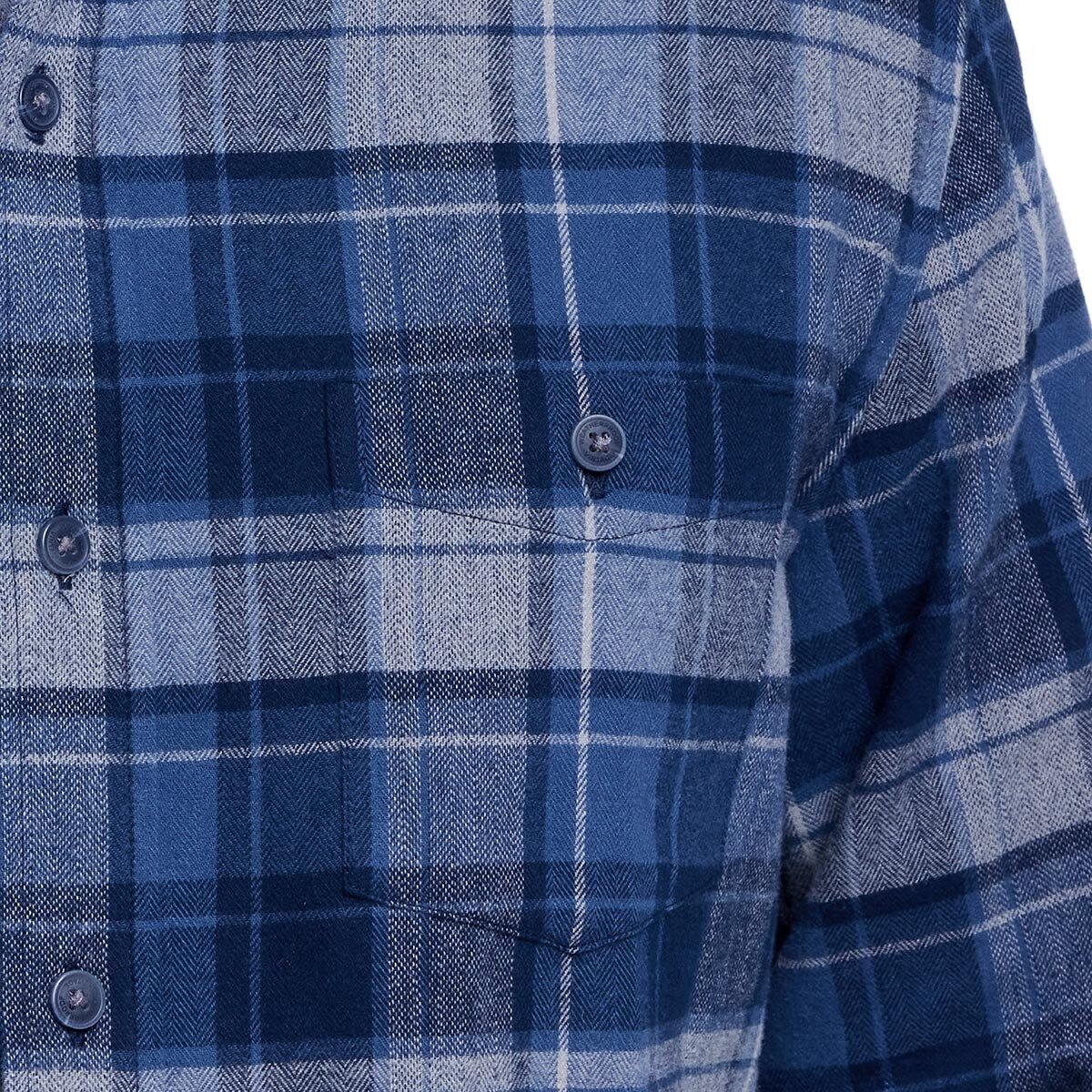 Weatherproof Vintage Men's Long Sleeve Flannel Shirt in Black