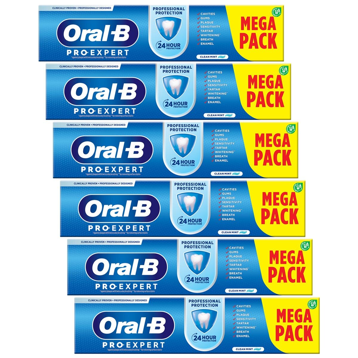 Oral-B Pro Expert Toothpaste, 6 x 125ml