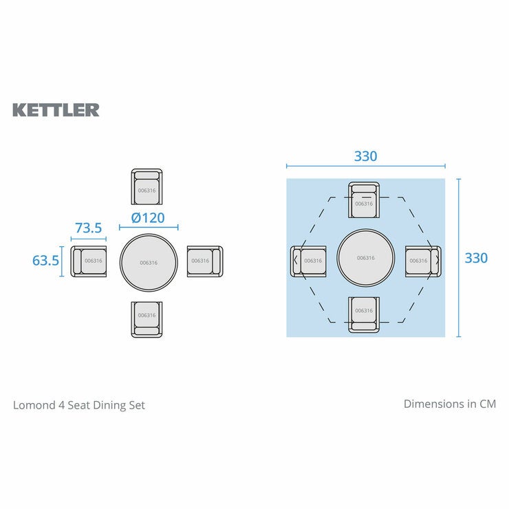 Kettler Lomond 4 Piece Wicker Dining Set Kettler Lomond 4 Piece Wicker Dining Set
