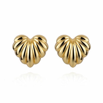 14ct Yellow Gold Heart Earrings 14ct Yellow Gold Heart Earrings