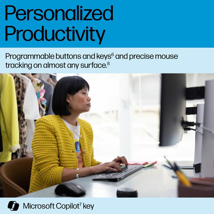 HP 720 Multi-Device Ultra-Fast Rechardgeable Wireless Keyboard and Mouse Combo