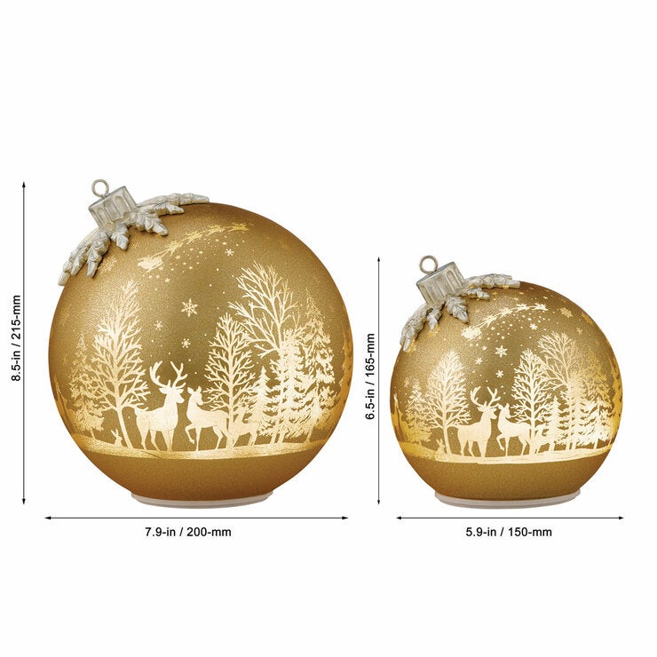 Glass Rotating Balls Assortment- Set of 2