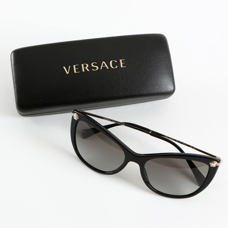 Versace Black Sunglasses with Grey Lenses, 4345B GB1/11 Costco UK