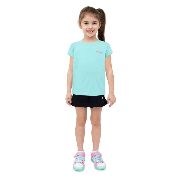 Skechers Kids Tee & Short 3 Piece Set in White, 2-3 Years