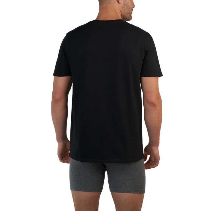 Kirkland Signature Men's Cotton Crewneck T-Shirt, 6 Pack in Black