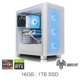AWD-IT Eclipse 7, AMD Ryzen 7, 16GB RAM, 1TB SSD, NVIDIA GeForce RTX 4060, Gaming Desktop PC