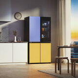 LG MoodUP™ GMV960NNME Multidoor Fridge Freezer with InstaView in Colour Changing LED, E Rated