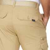 Back image of khaki shorts pocket detail