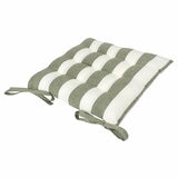 Yard Hayle Green Striped Indoor Outdoor Seat Pad 2 Pack, 40 x 40 cm