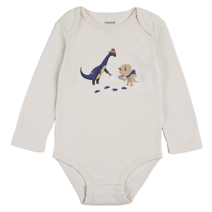 Pekkle 4 Piece Infant Set in Dinosaurs, 3 Months
