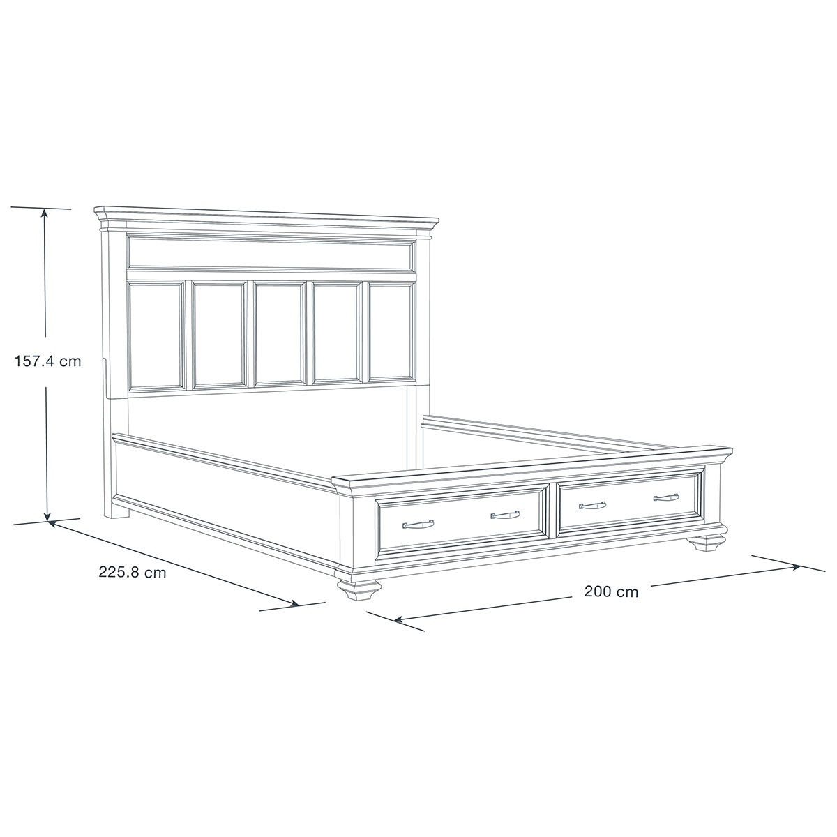 Northridge Conner Super King Size Storage Bed Frame Costco UK