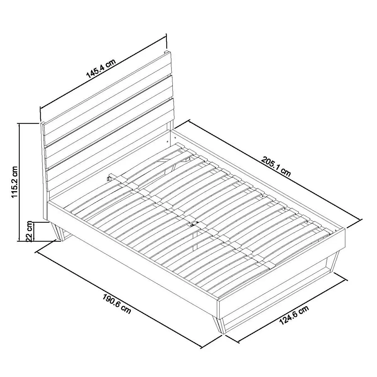 Bentley Designs Tivoli Low Foot End Bedstead, Double(White