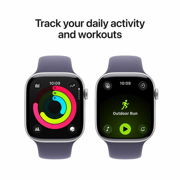 Buy Apple Watch Series 11 GPS + Cellular, 46mm Silver Aluminium Case with Purple Fog Sport Band - S/M, MFCP4MP/A at costco.co.uk