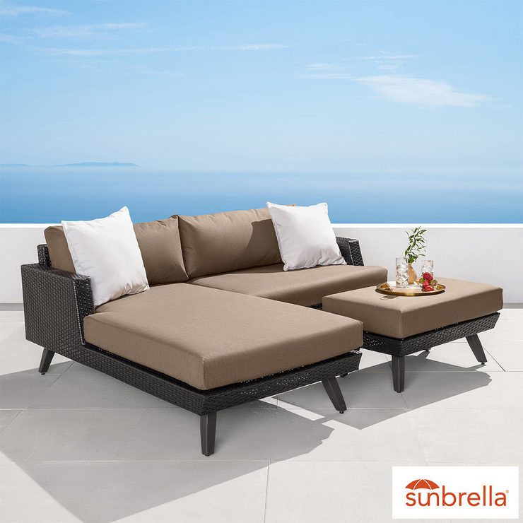 Portofino Casual 3 Piece Chaise Sectional With Ottoman Costco Uk 3 Piece Chaise Sectional With Ottoman, Portofino Outdoor Furniture Costco