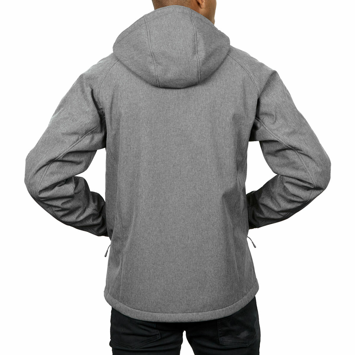Kirkland Signature Men's Sherpa Lined Softshell Jacket in Grey