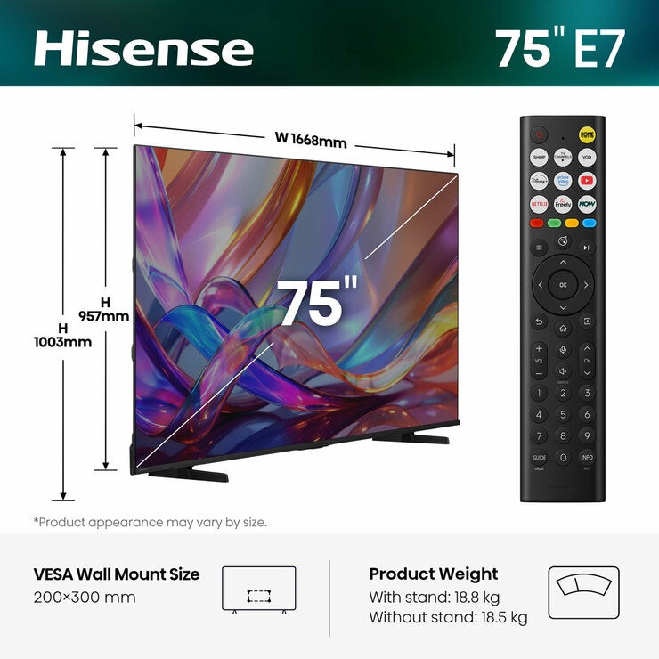 Buy Hisense 75E7STUK 75 Inch QLED HD Smart TV at Costco.co.uk Buy Hisense 75E7STUK 75 Inch QLED HD Smart TV at Costco.co.uk