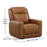Simon Li Wren Brown Leather Power Reclining Armchair with Power Headrest Simon Li Wren Brown Leather Power Reclining Armchair with Power Headrest