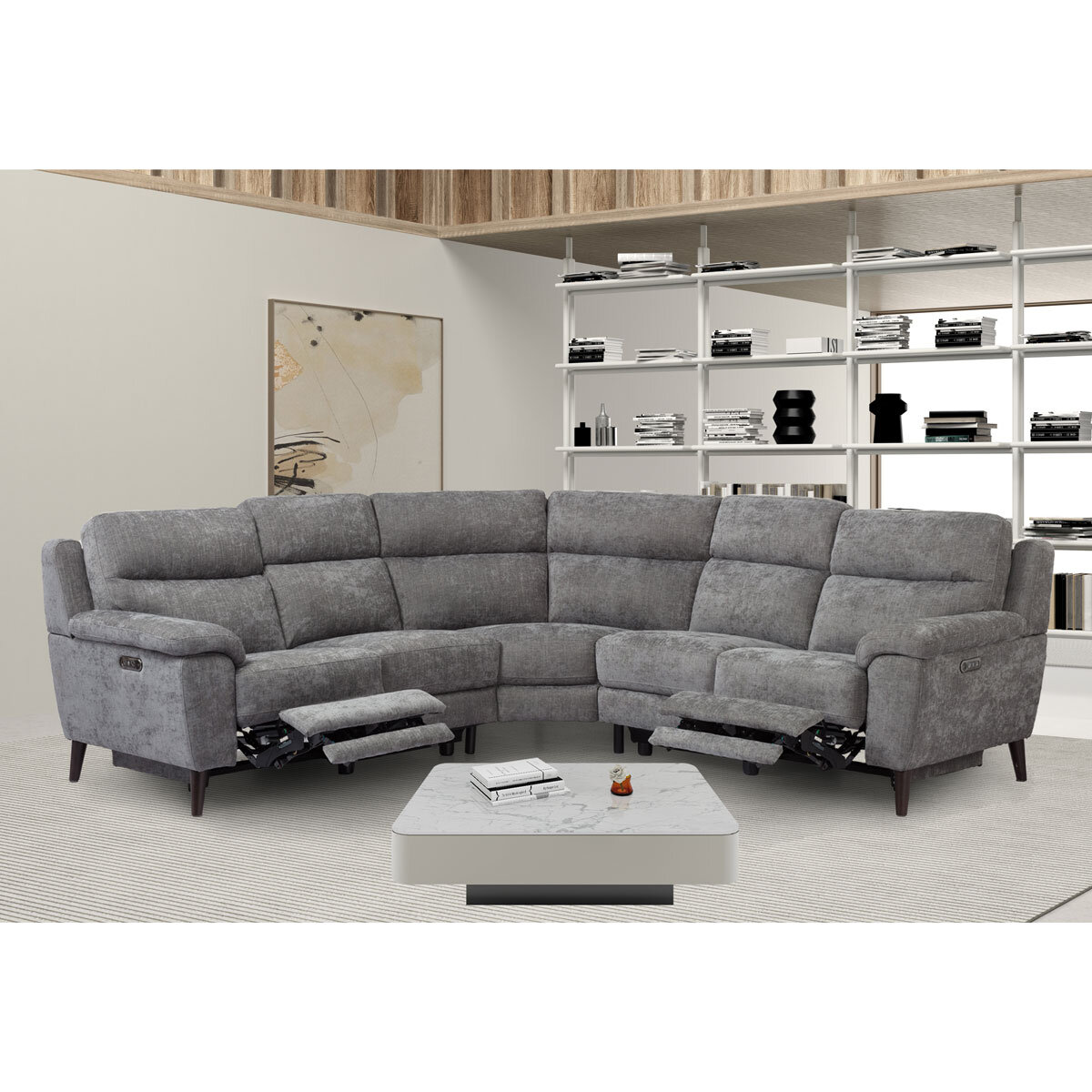 Fabric Power Reclining Sectional Costco atelieryuwa.ciao.jp