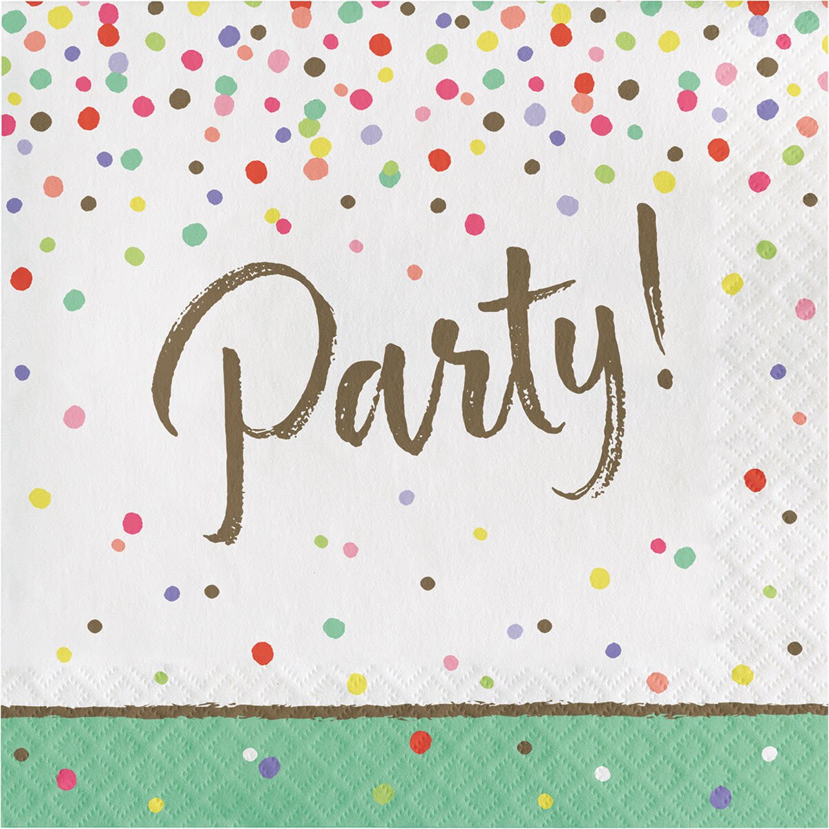 Confetti Celebration Party Pack 50 Large Plates, 50 Small Plates and