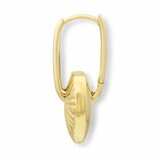 14ct Yellow Gold Textured Disc Stud Earrings