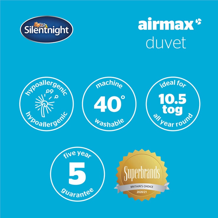 Silentnight Airmax Duvet 10.5 Tog in 4 Sizes