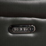 Fletcher Dark Grey Leather Power Recliner Armchair with Power Headrest