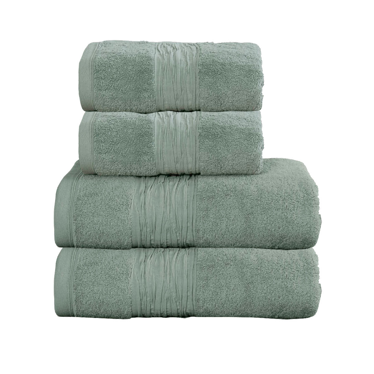 Lazy Linen 4 Piece Hand & Bath Towel Bundle in 6 Colours 