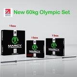 Marcy Made in Britain Eco 60kg Olympic Weight Set with 7ft Barbell
