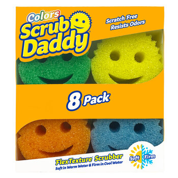Scrub Daddy FlexTexture Scrubber, 8 Pack