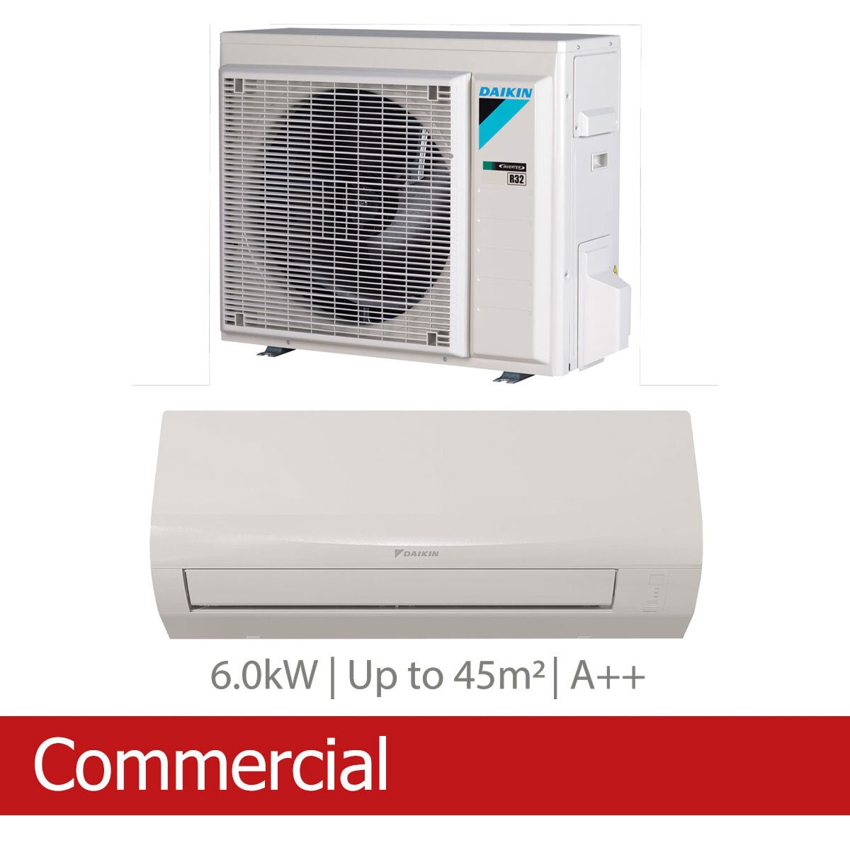 Installed Daikin Sensira 6.0kW Single Split Air Conditioning Unit for Commercial Use Installed Daikin Sensira 6.0kW Single Split Air Conditioning Unit for Commercial Use