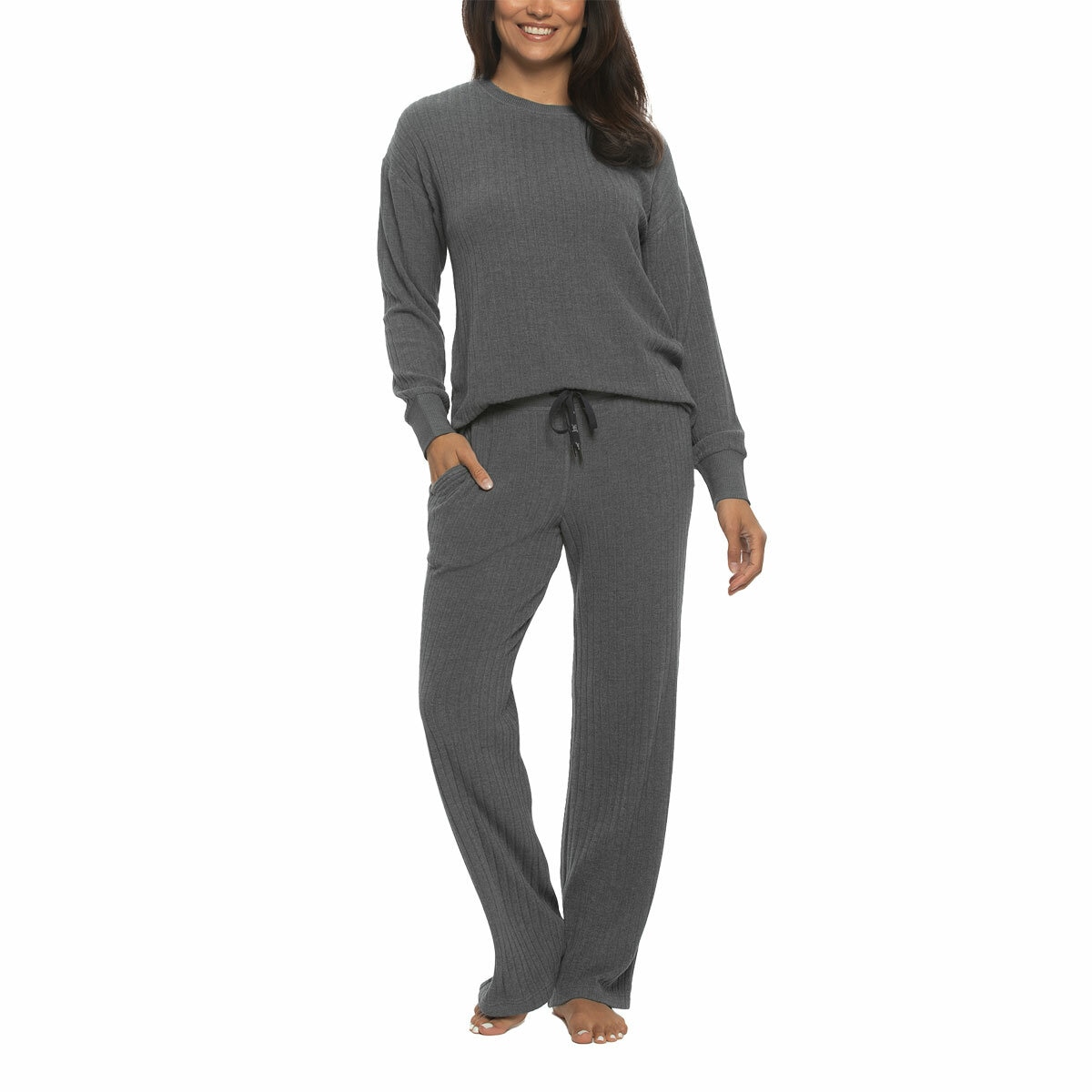 Jezebel Ladies 2 Piece Brushed Rib Lounge Set