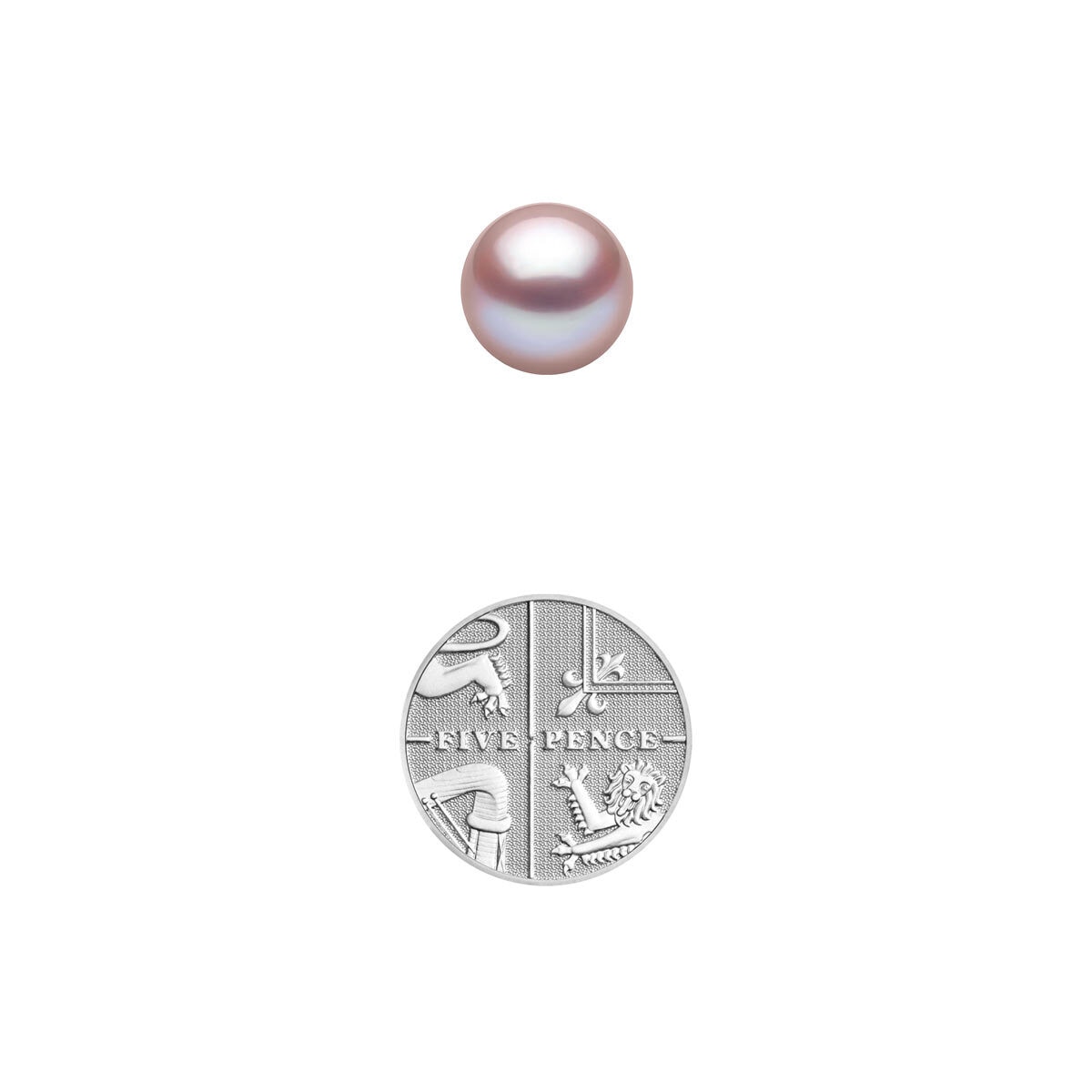 Freshwater Pink Pendant, 18 Yellow Gold