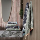 Ted Baker Grey Rose Bath Sheet & Hand Towel Bundle