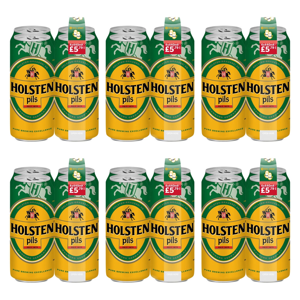 Holsten Pils, 6 x 4 x 440ml