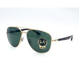 Ray-Ban Gold Sunglasses With Green Lenses, RB3683 001/31