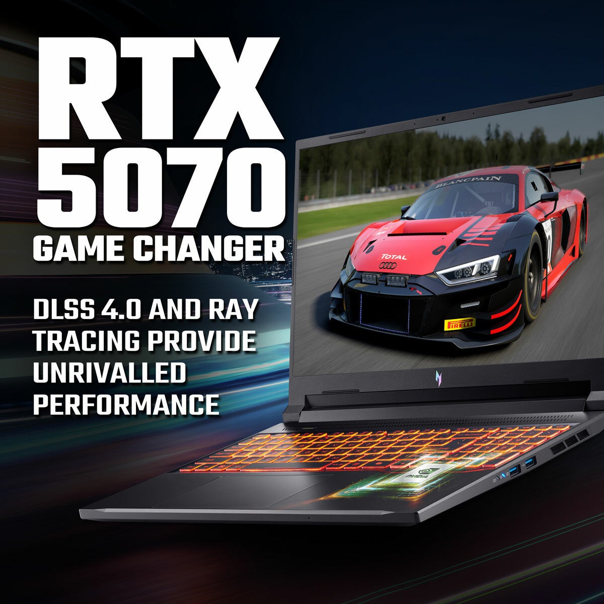 Acer Nitro, AMD Ryzen 7, 16GB RAM, 512GB SSD, NVIDIA GeForce RTX 5070, 16 Inch Gaming Laptop
