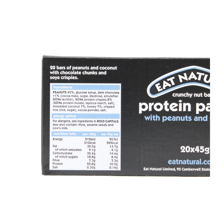 Eat Natural Protein Peanut & Chocolate Bars, 20 x 45g Costco UK