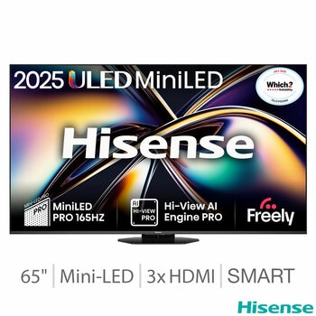 Hisense 65U8QTUK 65 Inch Mini LED HD Smart TV