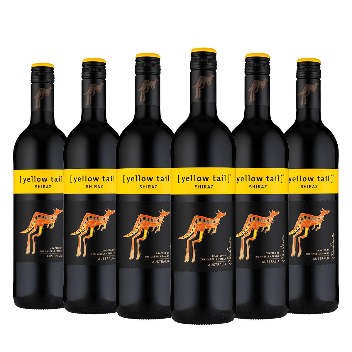 Image of 6 bottles of Yellow Tail Shiraz