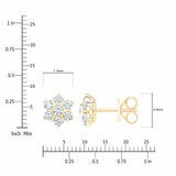 0.65ctw Round Brilliant Cut Diamond Daisy Earrings, 14ct Yellow Gold 0.65ctw Round Brilliant Cut Diamond Daisy Earrings, 14ct Yellow Gold