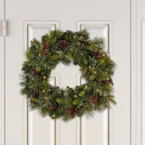 32" Mixed Greenery Wreath