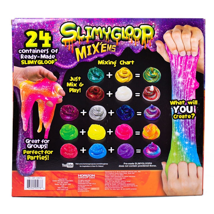 Slimy Gloop Mixems 24 pack boxed image from the back