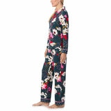Room Service Ladies Notch Collar PJ Set in Floral