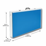 Studio image showing the dimensions of the table when folded down Studio image showing the dimensions of the table when folded down
