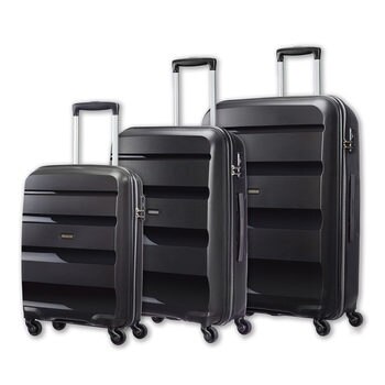 American Tourister Bon Air 3 Piece Hardside Suitcase Set in Black