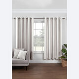 Lazy Linen 100% Washed Linen White Curtain, 167 x 183 cm 