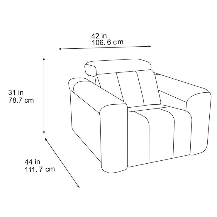 Dallas Grey Leather Power Recliner Armchair