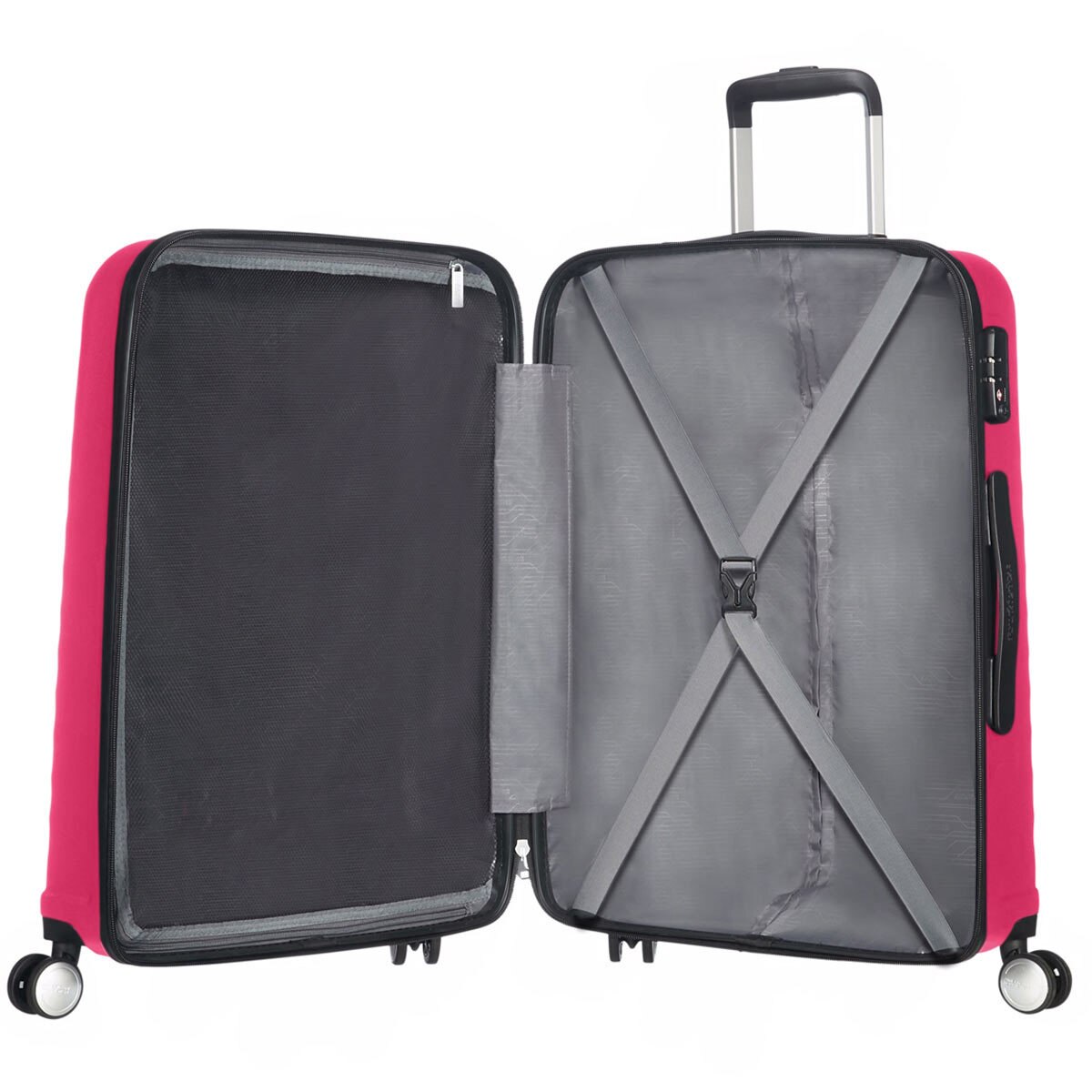 American Tourister Visby 3 Piece Hardside Suitcase Set, Raspberry
