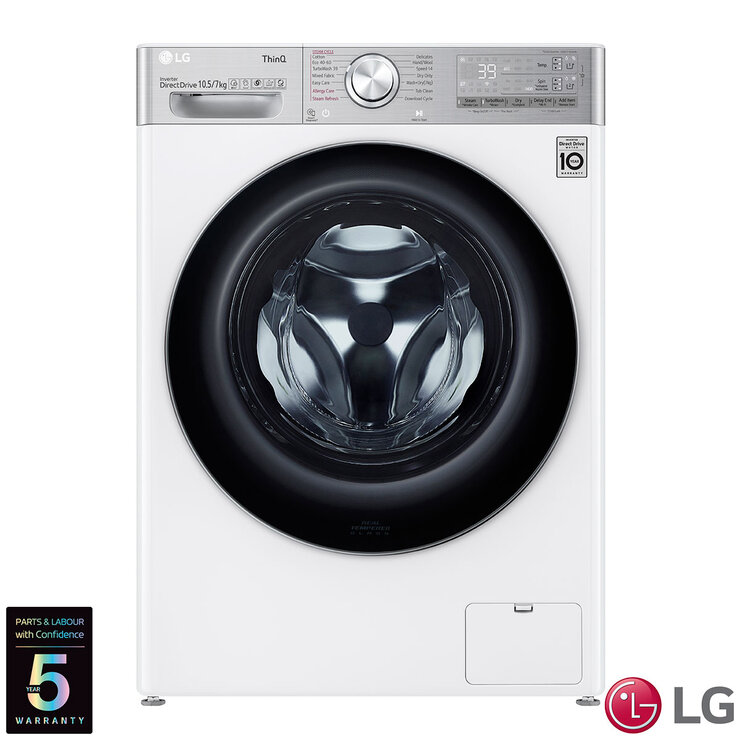 LG FWV1117WTSA, 10.5/7kg, 1400rpm, Washer Dryer, E Rated in White LG FWV1117WTSA, 10.5/7kg, 1400rpm, Washer Dryer, E Rated in White